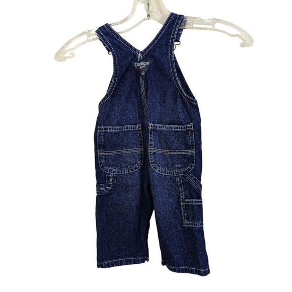 OshKosh B'Gosh Vestbak Denim Overalls 6 Months Infant Unisex Blue Denim - Picture 2 of 6